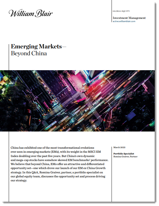 Aufstrebende Märkte - über China hinaus