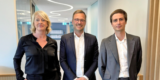 Birgitte Olsen (Head of Entrepreneur), Laurent Picard (Portfolio Manager) und Eduardo Bravo (Portfolio Manager)