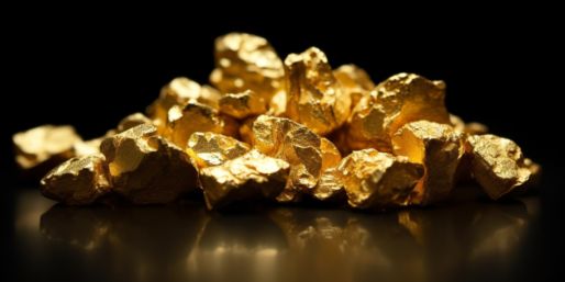 Wertvolle Goldknuggets
