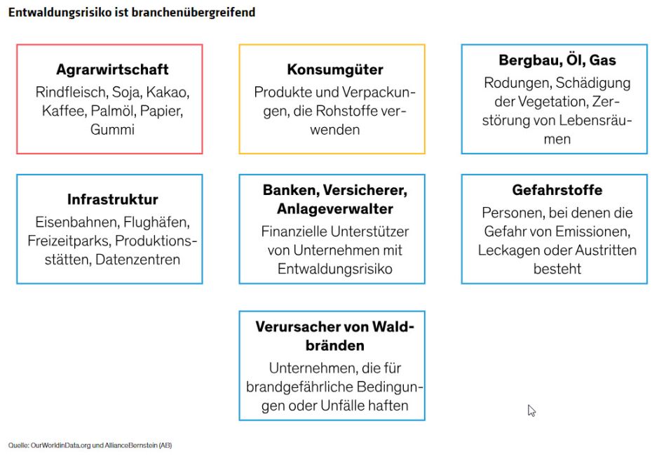 Entwaldungsrisiko ist branchenübergreifend