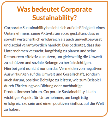 Was bedeutet corporate Sustainibility