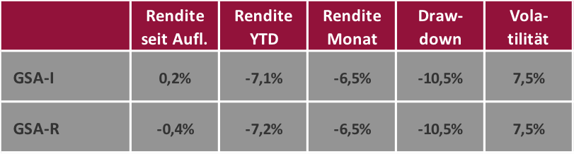 Entwicklung des Fonds 1