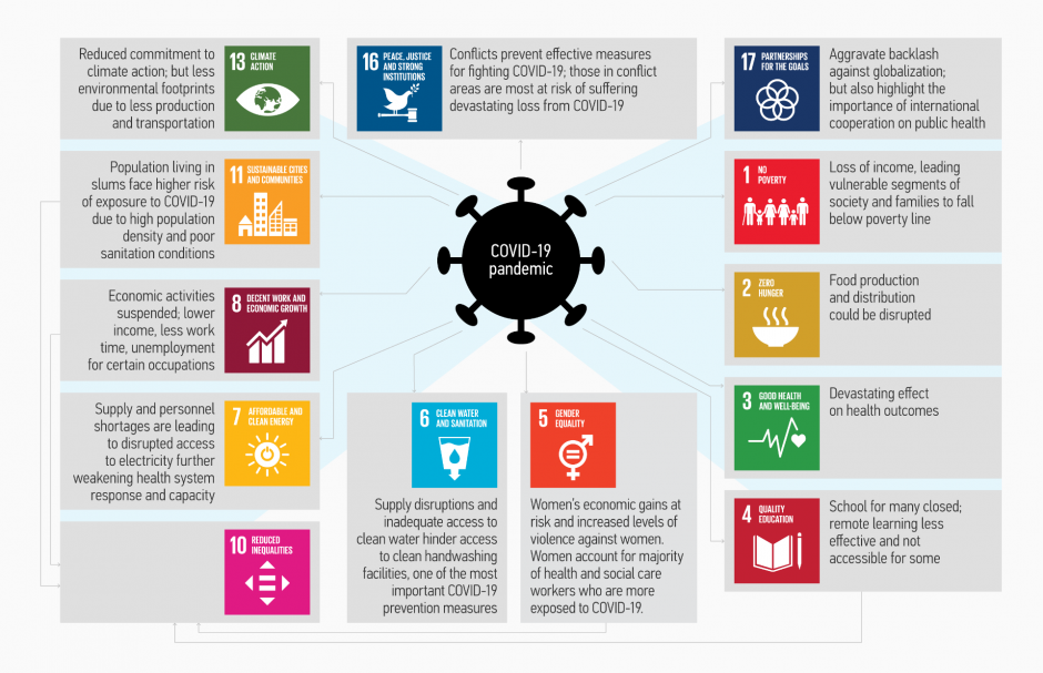 Display 1: Socio-economic impacts of COVID-19 based on the Sustainable Development Goals