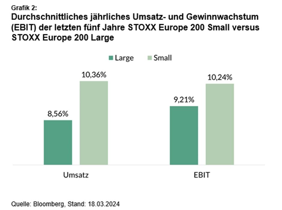 Durchschnittlicher Umsatzwachstum STOXX