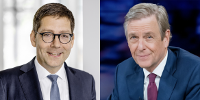 ODDO BHF Polaris-Chefstratege Prof. Dr. Jan Viebig (li.) und Journalist Dr. Claus Kleber (re.)