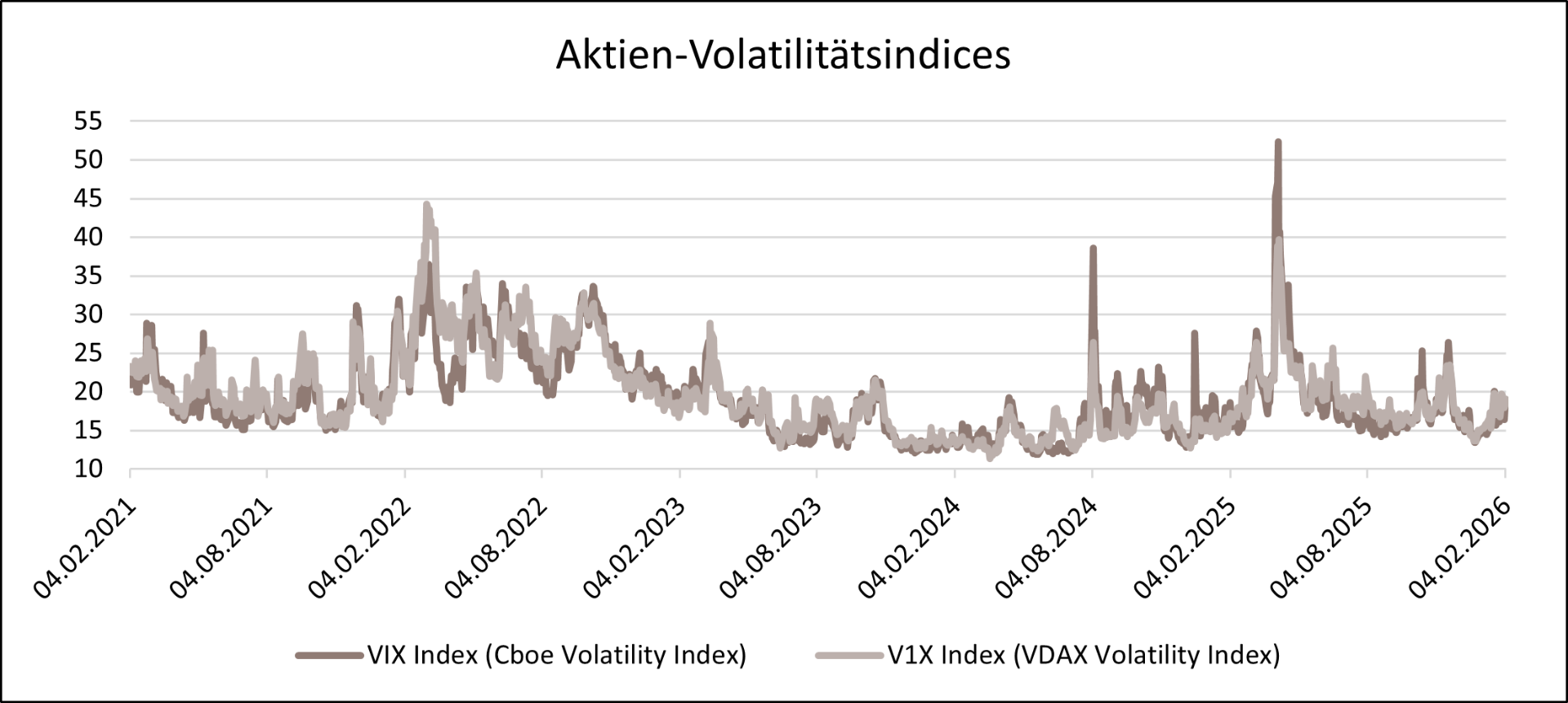 Abbildung 1: Implizite Volatilitäten bei Aktien