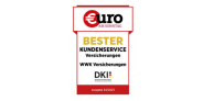 €uro Siegel „BESTER KUNDENSERVICE VERSICHERUNGEN“