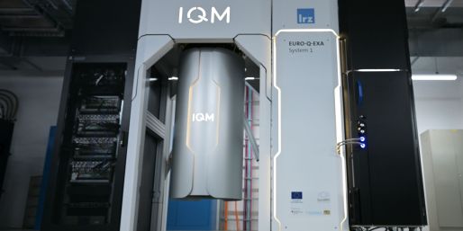 Der europäische Quantencomputer Euro-Q-Exa des finnischen Unternehmens IQM in Garching bei München. In dem Rechner steckt auch deutsche Technologie. (Archiv)