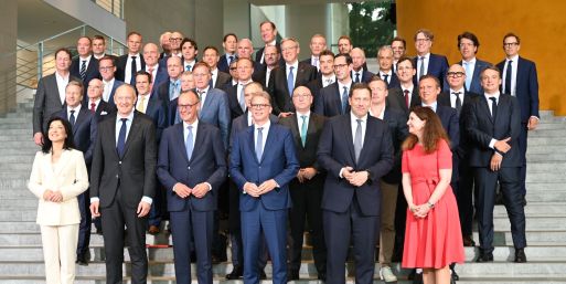 Die Initiative «Made for Germany», hier beim ersten Treffen im Juli 2025 im Kanzleramt, will Hunderte Milliarden in Deutschland investieren. (Archivbild)